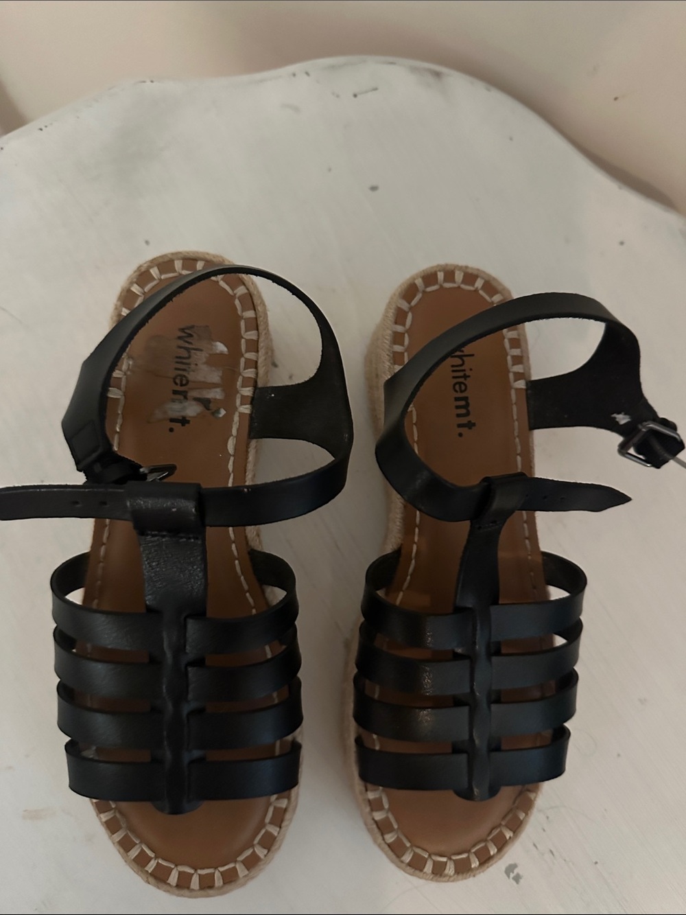 White Mountain Black Multi-Strap Espadrille Sandals for Women
